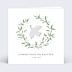 Faire-part Communion Colombe Eucalyptus