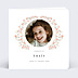 Faire-part Communion Couronne Ovale Fleurie