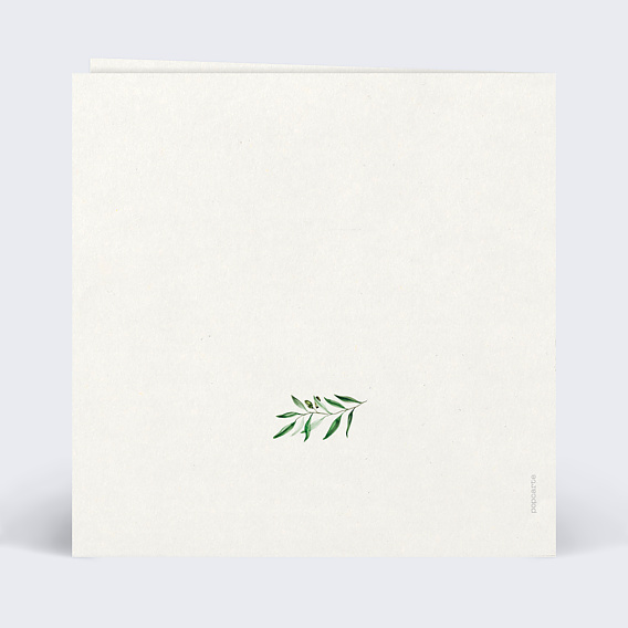 Faire-part communion Arche olivier Verso