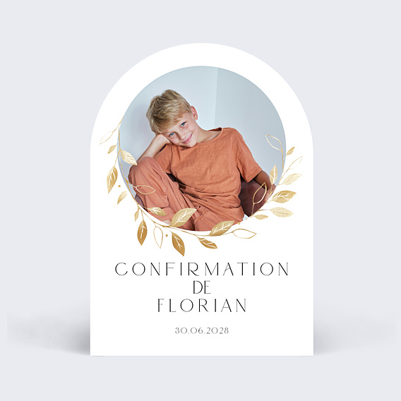 Faire-part Communion Couronne Chic Arche Confirmation