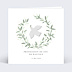 Faire-part communion Colombe Eucalyptus Profession de Foi