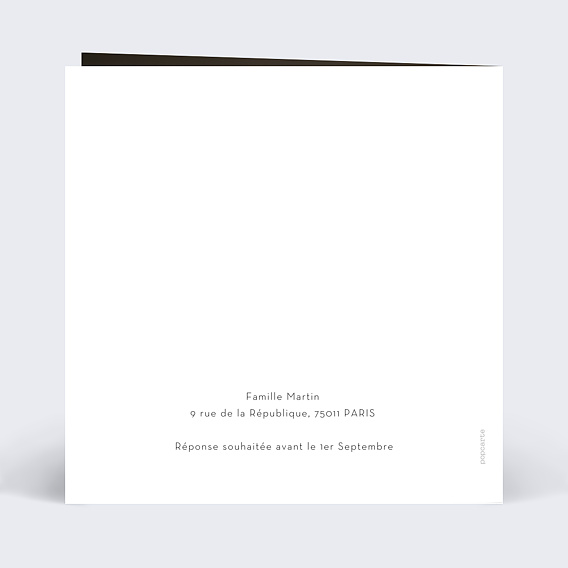 Faire-part communion Couronne Eucalyptus Verso