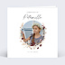 Faire-part communion Couronne de Fleurs Sauvages Graines Recto