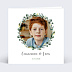 Faire-part communion Couronne nature