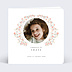 Faire-part communion Couronne Ovale Fleurie Recto