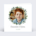 Faire-part Communion Couronne nature