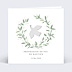 Faire-part Communion Colombe Eucalyptus Profession de Foi