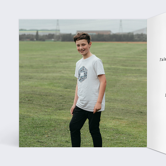 Faire-part communion Couronne Ocre Eucalyptus Intérieur Gauche