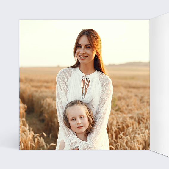 Faire-part communion Couronne Eucalyptus verte Intérieur Gauche