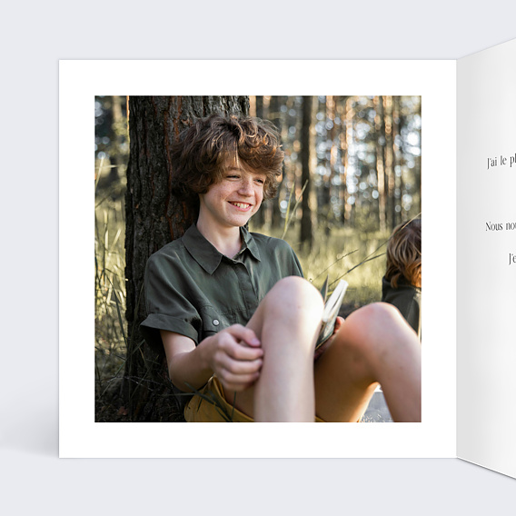 Faire-part communion Couronne Chic Intérieur Gauche