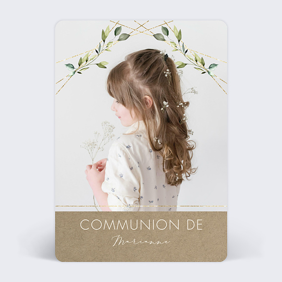 Faire-part communion Modern Love Recto