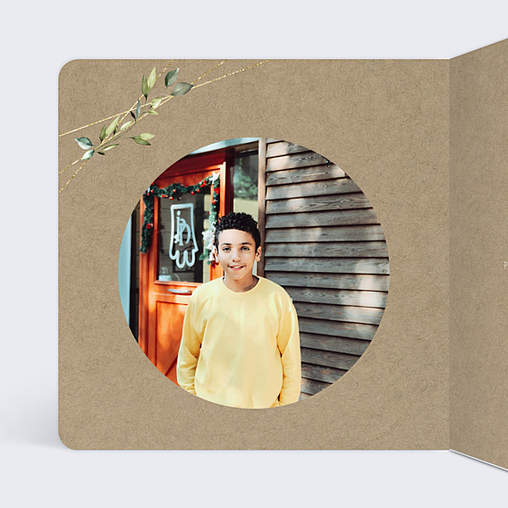 Faire-part Communion Nature Kraft Confirmation