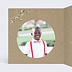 Faire-part communion Nature Kraft Intérieur Gauche