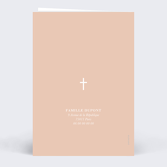 Faire-part Communion Colombe Lettrine