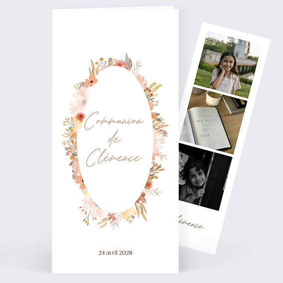 Faire-part communion Flower of Fall