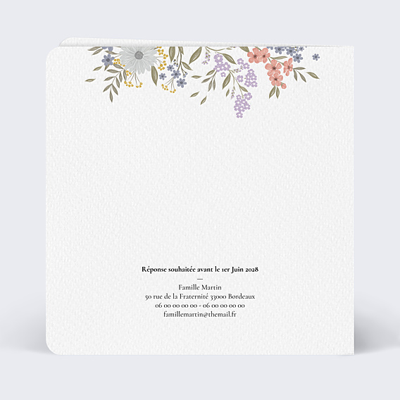 Faire-part Communion Idylle Bucolique