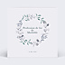 Faire-part Communion Couronne classique bleue