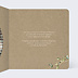 Faire-part communion Nature Kraft Confirmation Intérieur Droit
