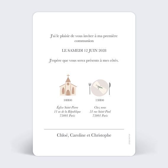 Faire-part Communion Accessoires