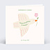 Faire-part Communion Colombe Fleurie Graines