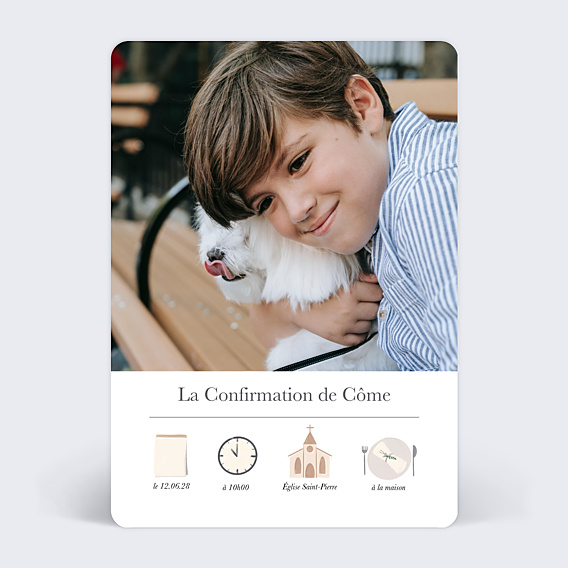 Faire-part Communion Accessoires Confirmation