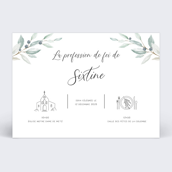 Un Jour Heureux Profession de foi