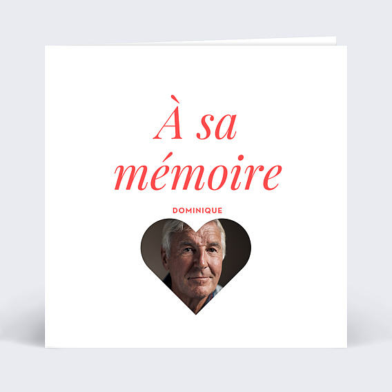 Faire-part décès Découpe Coeur