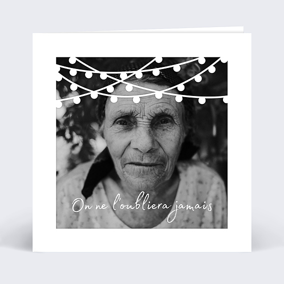 Faire part Décès Découpe Guirlande