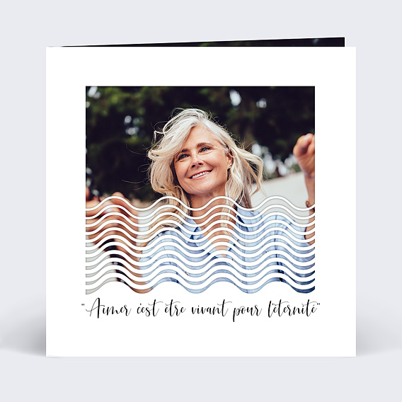 Faire part Décès Découpe vagues