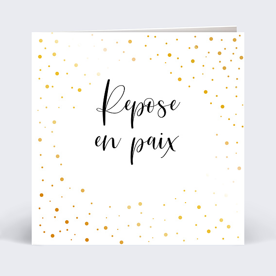 Faire-part décès Dorure Pois