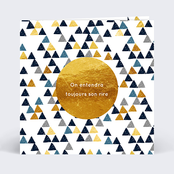 Faire part Décès Petits triangles