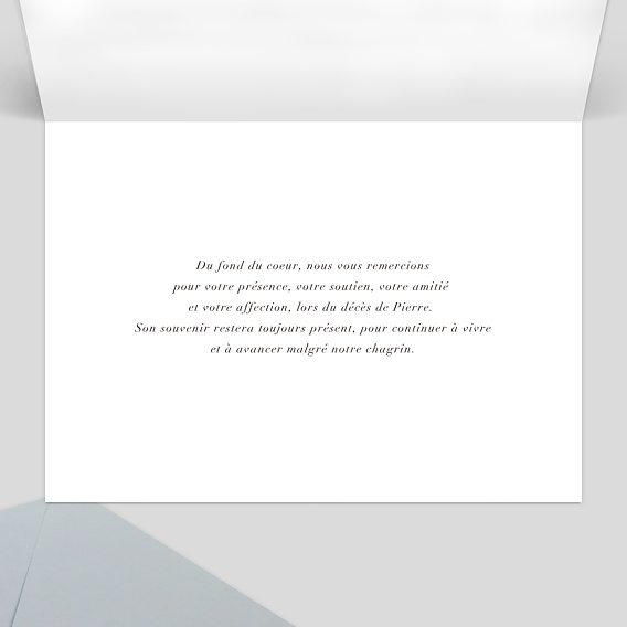 Faire-part décès Croix Chrétienne Intérieur Droit
