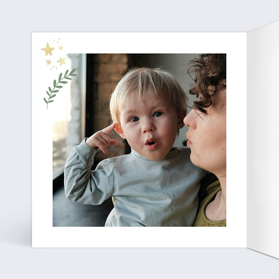 Faire-part décès Petit ange kraft Intérieur Gauche