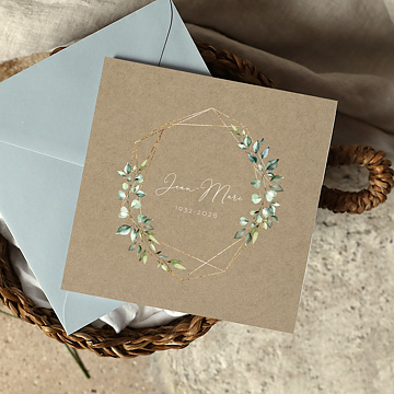 Faire-part Dcs Ornement de Fleurs