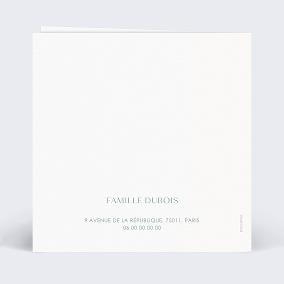 Faire-part décès Arbre de Vie Verso