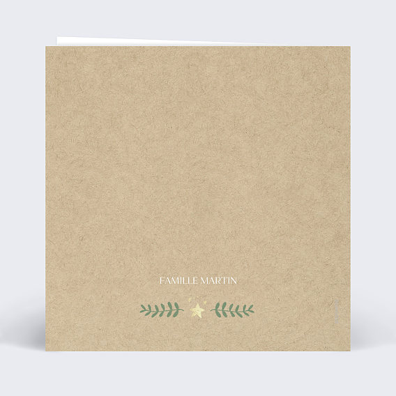 Faire-part décès Petit ange kraft Verso