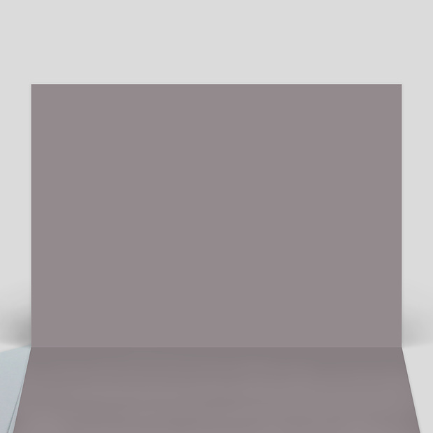 Faire-part de décès ornement sur fond gris Intérieur Gauche