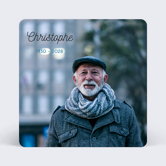 Faire-part décès Peinture Moderne Verso