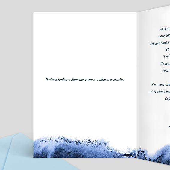 Faire-part décès Abîme Intérieur Gauche