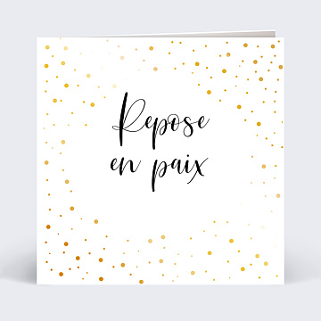 Faire part Dcs Dorure Pois