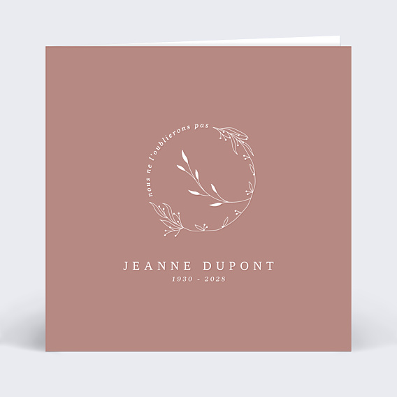 Faire part Décès Tampon Primavera