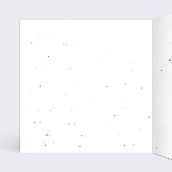 Faire-part décès Etoile dans le ciel Intérieur Gauche