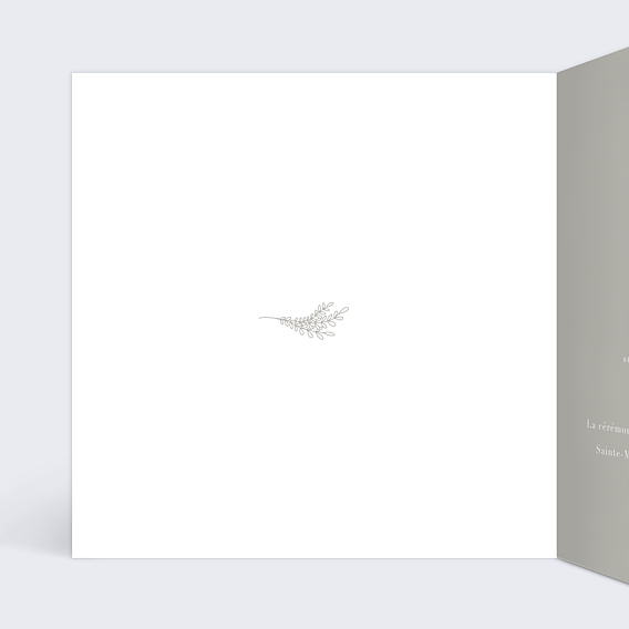 Faire-part décès Quiétude Intérieur Gauche