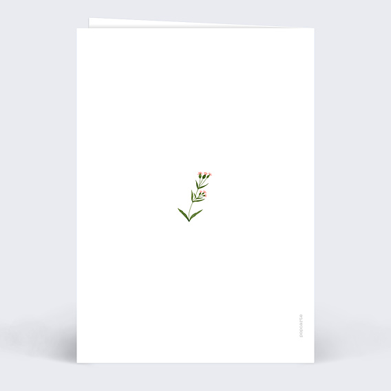 Faire-part décès Bourgeons Verso