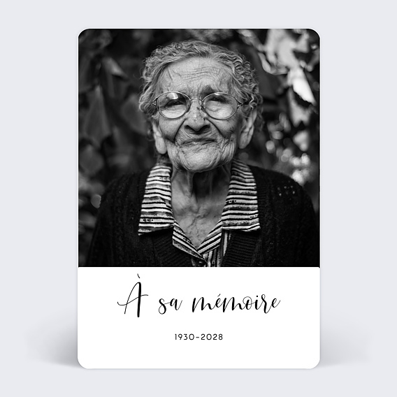 Faire-part décès This Is Love Recto