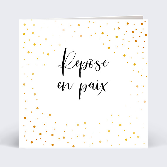 Faire part Décès Dorure Pois
