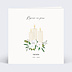 Faire-part décès Bougie et fleurs Recto