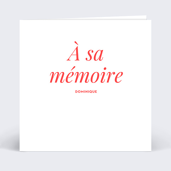 Faire part Décès Découpe Coeur