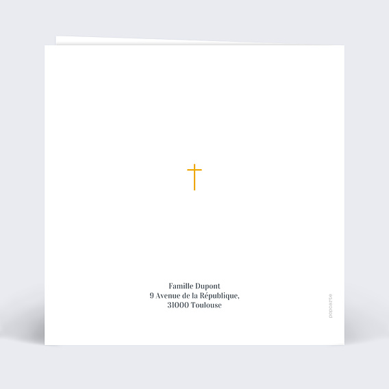 Faire-part décès Couronne Verso
