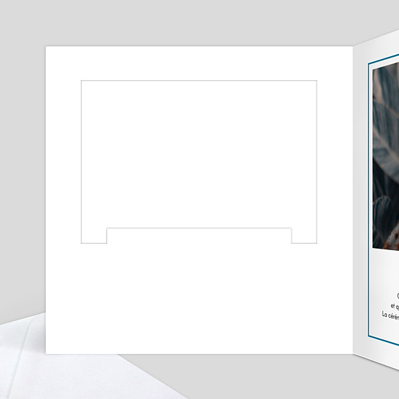 Faire-part décès Découpe Cadre Intérieur Gauche